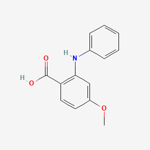molecular formula C14H13NO3 B8731820 2-Anilino-4-methoxybenzoic acid CAS No. 19218-83-8