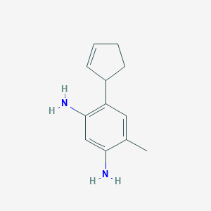 molecular formula C12H16N2 B8731890 4-(Cyclopent-2-en-1-yl)-6-methylbenzene-1,3-diamine CAS No. 111962-98-2
