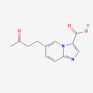 6-(3-Oxobutyl)imidazo[1,2-a]pyridine-3-carboxylic acid