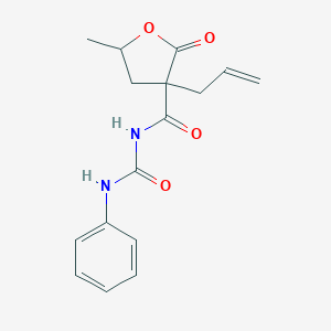 molecular formula C16H18N2O4 B087320 alpha-Allyl-alpha-allophanyl-gamma-butyrolactone CAS No. 14305-86-3
