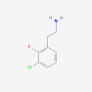 molecular formula C8H9ClFN B8732091 2-(3-Chloro-2-fluorophenyl)ethanamine 
