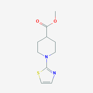molecular formula C10H14N2O2S B8732119 Methyl 1-(thiazol-2-yl)piperidine-4-carboxylate 