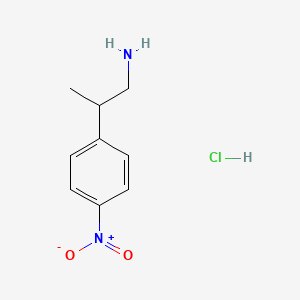molecular formula C9H13ClN2O2 B8732163 beta-Methyl-p-nitrophenethylamine hydrochloride 