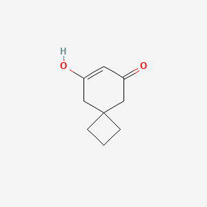molecular formula C9H12O2 B8732237 8-Hydroxyspiro[3.5]non-7-en-6-one 