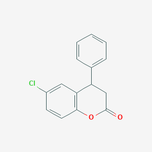 molecular formula C15H11ClO2 B8732281 6-Chloro-4-phenyl-3,4-dihydrocoumarin 