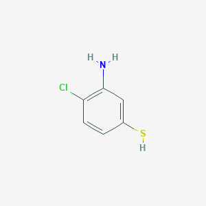 molecular formula C6H6ClNS B8732295 3-Amino-4-chlorobenzenethiol CAS No. 70502-87-3