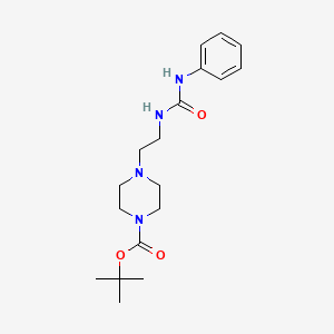 molecular formula C18H28N4O3 B8732312 Tert-butyl 4-(2-(3-phenylureido)ethyl)piperazine-1-carboxylate 