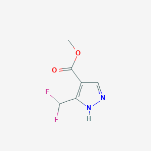 molecular formula C6H6F2N2O2 B8732317 Methyl 3-(difluoromethyl)-1H-pyrazole-4-carboxylate 