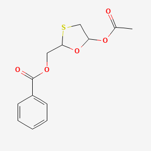 molecular formula C13H14O5S B8732628 (5-Acetoxy-1,3-oxathiolan-2-yl)methyl benzoate 