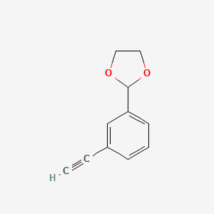 molecular formula C11H10O2 B8732802 2-(3-Ethynylphenyl)-1,3-dioxolane 