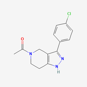1h-Pyrazolo[4,3-c]pyridine,5-acetyl-3-(4-chlorophenyl)-4,5,6,7-tetrahydro-