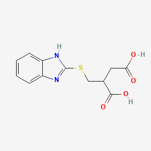 2-{[(1H-Benzimidazol-2-yl)sulfanyl]methyl}butanedioic acid