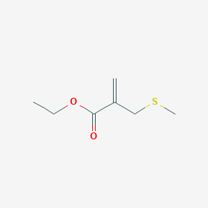 molecular formula C7H12O2S B8732870 Ethyl 2-[(methylsulfanyl)methyl]prop-2-enoate CAS No. 61784-47-2