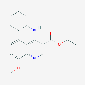 Ethyl 4-(cyclohexylamino)-8-methoxyquinoline-3-carboxylate