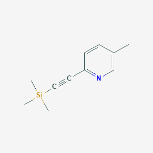 molecular formula C11H15NSi B8732950 5-Methyl-2-trimethylsilanylethynylpyridine 