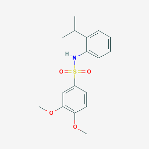 3,4-dimethoxy-N-[2-(propan-2-yl)phenyl]benzenesulfonamide
