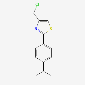 molecular formula C13H14ClNS B8732975 4-Chloromethyl-2-(4-isopropyl-phenyl)-thiazole 