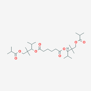 molecular formula C30H54O8 B008733 Bis[1-isopropyl-2,2-dimethyl-3-(2-methyl-1-oxopropoxy)propyl] adipate CAS No. 100208-33-1