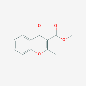 molecular formula C12H10O4 B8733000 METHYL 2-METHYL-4-OXO-CHROMENE-3-CARBOXYLATE CAS No. 51751-33-8