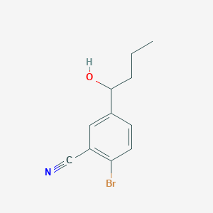 2-Bromo-5-(1-hydroxybutyl)benzonitrile