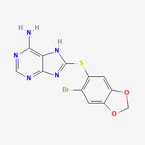 8-(6-Bromo-benzo[1,3]dioxol-5-ylsulfanyl)adenine