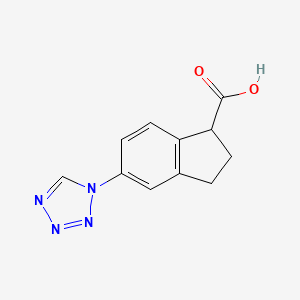 5-(1H-tetrazol-1-yl)-2,3-dihydro-1H-indene-1-carboxylic acid