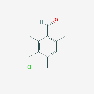 molecular formula C11H13ClO B8733207 2,4,6-Trimethyl-3-(chloromethyl)benzaldehyde 