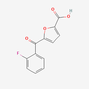 molecular formula C12H7FO4 B8733217 5-(2-Fluorobenzoyl)furan-2-carboxylic acid 