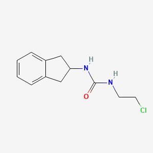 molecular formula C12H15ClN2O B8733235 Urea, 1-(2-chloroethyl)-3-(2-indanyl)- CAS No. 13908-31-1