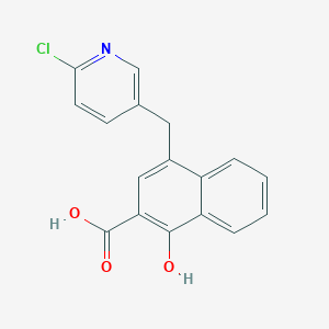 4-[(6-Chloropyridin-3-yl)methyl]-1-hydroxy-2-naphthoic acid