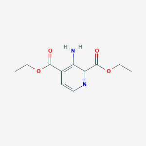 molecular formula C11H14N2O4 B8733265 Diethyl 3-aminopyridine-2,4-dicarboxylate 