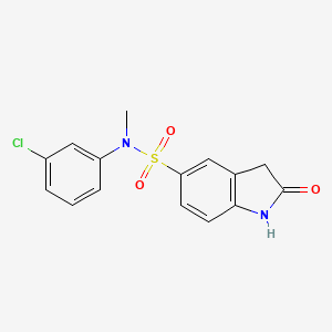 1H-Indole-5-sulfonamide, N-(3-chlorophenyl)-2,3-dihydro-N-methyl-2-oxo-