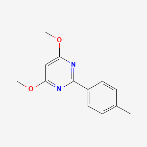 molecular formula C13H14N2O2 B8733283 4,6-Dimethoxy-2-(p-tolyl)pyrimidine 