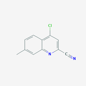 molecular formula C11H7ClN2 B8733320 4-Chloro-7-methylquinoline-2-carbonitrile 