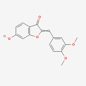 molecular formula C17H14O5 B8733334 (2Z)-2-(3,4-dimethoxybenzylidene)-6-hydroxy-1-benzofuran-3(2H)-one 