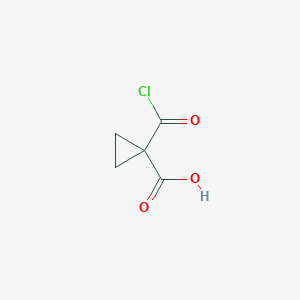 molecular formula C5H5ClO3 B8733405 1-(Chlorocarbonyl)cyclopropanecarboxylic acid 