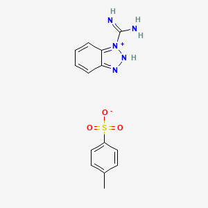 molecular formula C14H15N5O3S B8733420 1-Benzotriazolecarboxamidinium tosylate 