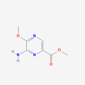 molecular formula C7H9N3O3 B8733425 Methyl6-amino-5-methoxypyrazine-2-carboxylate 