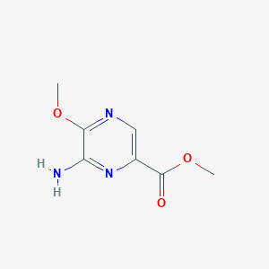 molecular formula C7H9N3O3 B8733425 Methyl 6-amino-5-methoxy-2-pyrazinecarboxylate 