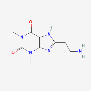 molecular formula C9H13N5O2 B8733436 8-beta-Aminoethyltheophylline CAS No. 75680-88-5