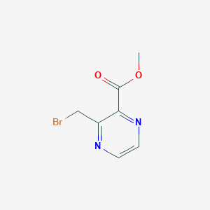 molecular formula C7H7BrN2O2 B8733439 Methyl 3-(bromomethyl)pyrazine-2-carboxylate 
