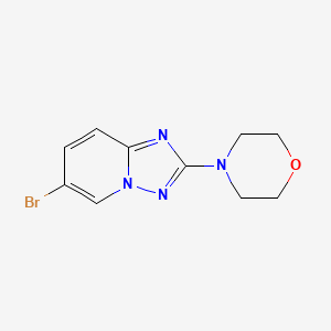 molecular formula C10H11BrN4O B8733470 4-(6-Bromo-[1,2,4]triazolo[1,5-A]pyridin-2-YL)morpholine 