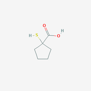 molecular formula C6H10O2S B8733473 1-Mercapto-1-cyclopentanecarboxylic acid CAS No. 59679-20-8
