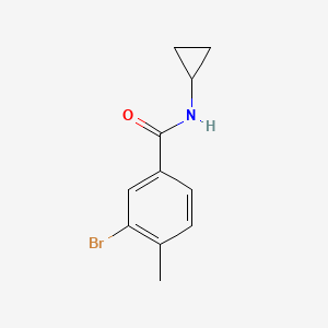 molecular formula C11H12BrNO B8733480 3-bromo-N-cyclopropyl-4-methylbenzamide 