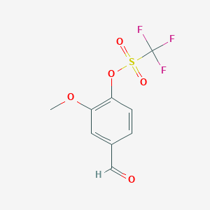 molecular formula C9H7F3O5S B8733507 4-Formyl-2-methoxyphenyl trifluoromethanesulfonate CAS No. 194018-68-3