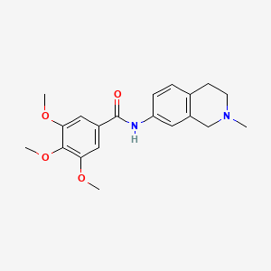 molecular formula C20H24N2O4 B8733516 Benzamide, N-(1,2,3,4-tetrahydro-2-methylisoquinolin-7-yl)-3,4,5-trimethoxy- CAS No. 37481-34-8