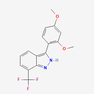 molecular formula C16H13F3N2O2 B8733525 3-(2,4-dimethoxyphenyl)-7-(trifluoromethyl)-1H-indazole CAS No. 680611-18-1