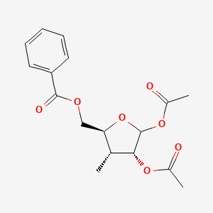 molecular formula C17H20O7 B8733553 (3R,4R,5S)-5-((benzoyloxy)methyl)-4-methyltetrahydrofuran-2,3-diyl diacetate 