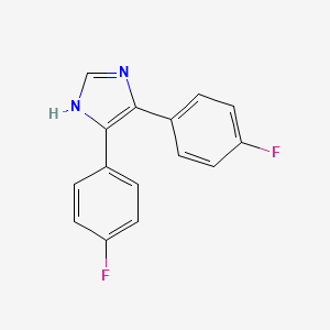 molecular formula C15H10F2N2 B8733561 4,5-bis(4-fluorophenyl)-1H-imidazole 