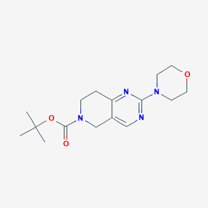 molecular formula C16H24N4O3 B8733570 TERT-BUTYL 2-(MORPHOLIN-4-YL)-5H,6H,7H,8H-PYRIDO[4,3-D]PYRIMIDINE-6-CARBOXYLATE 